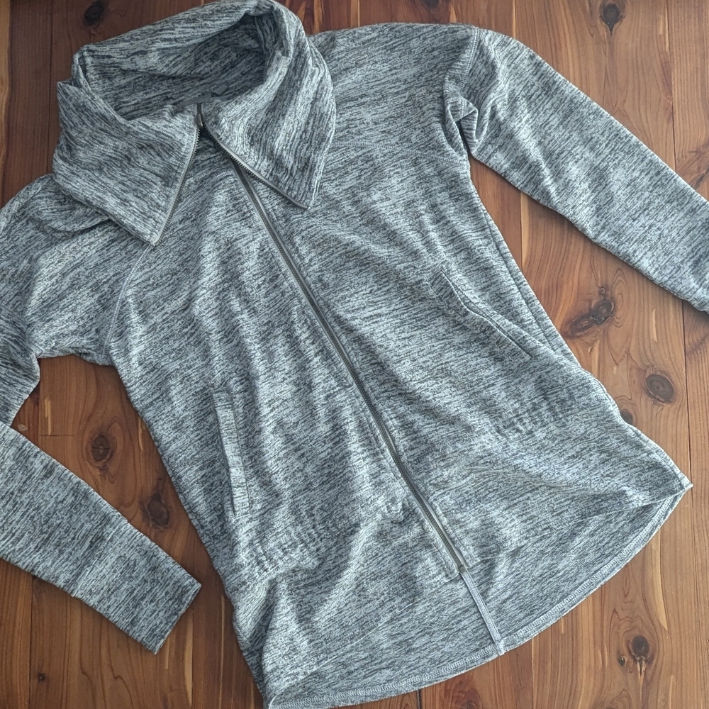 Athleta Gray Cowl Neck Jacket